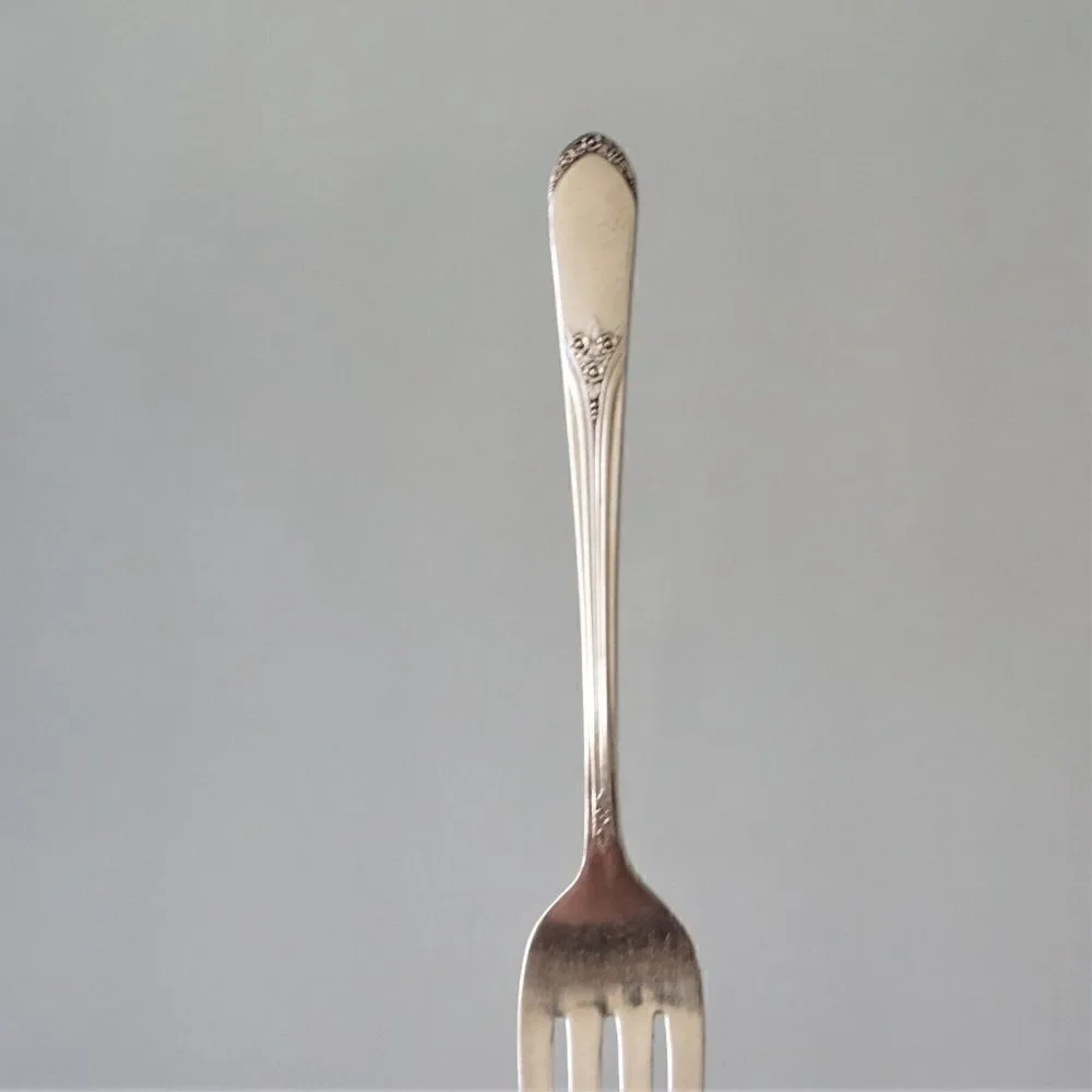 Wm Rogers IS Devonshire Aka Mary Lou 1938 Pattern Salad Fork Vintage Silverplate